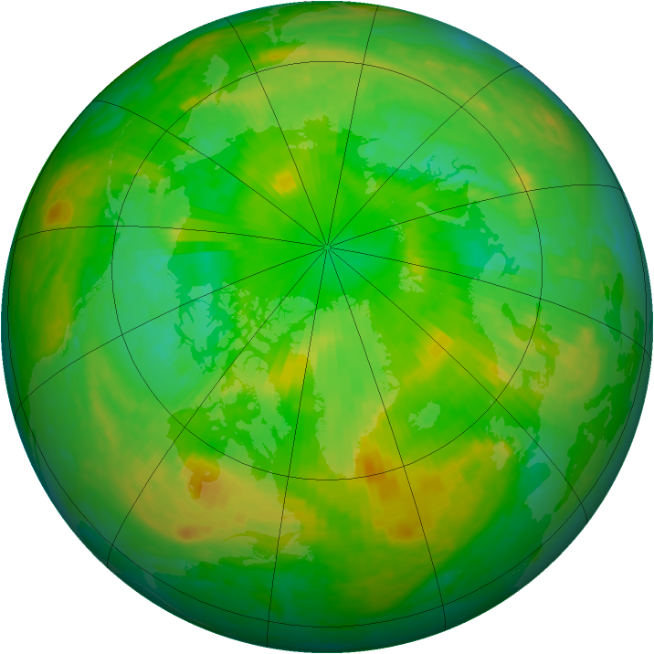 Arctic ozone map for 26 June 2004